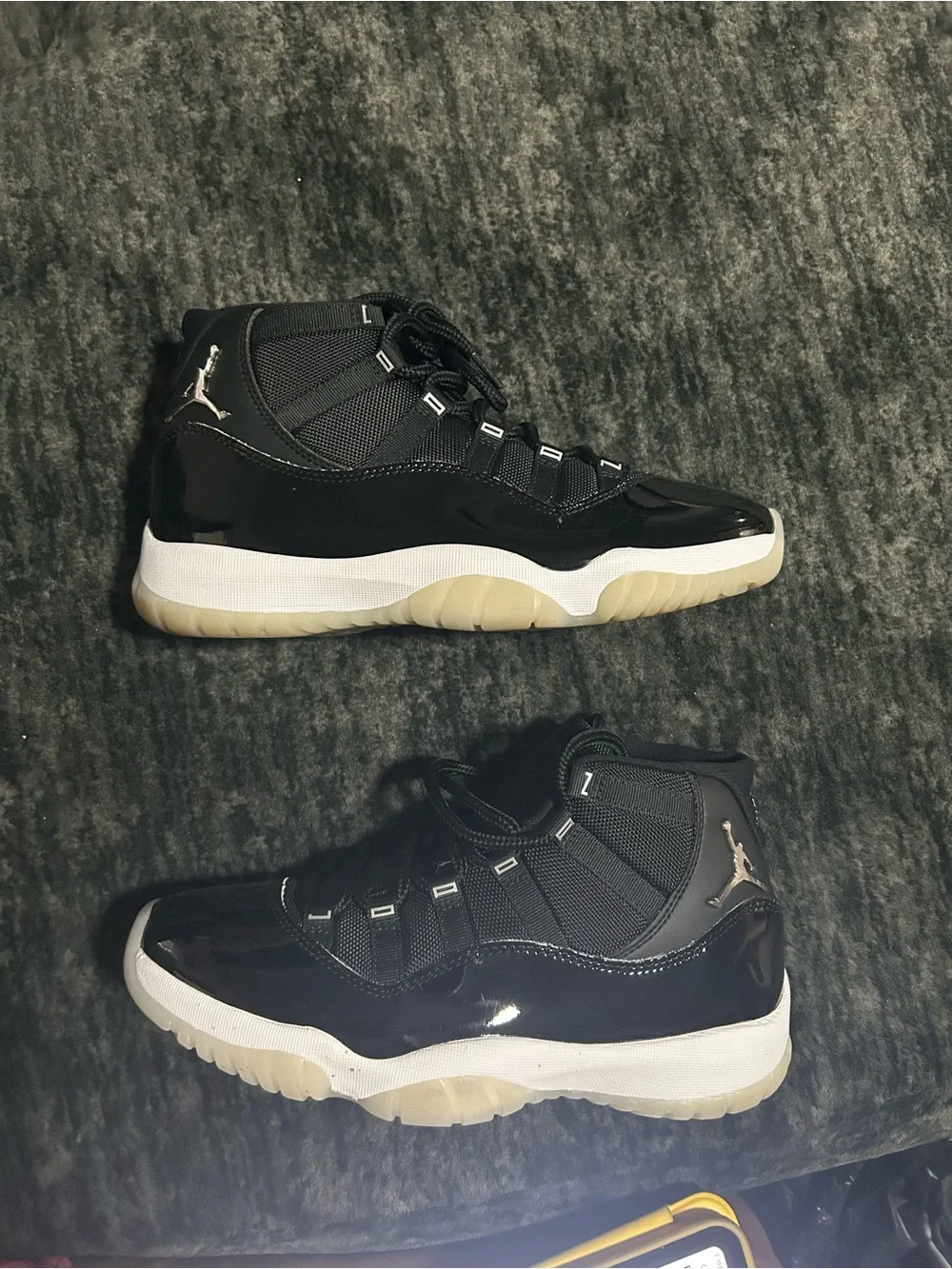 Jordan 11 Black Sneaker Interior with Size Label